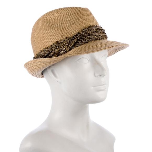 Rare Eugenia Kim straw hat with sequins - Picture 3 of 5